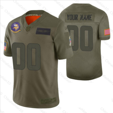 Minnesota Vikings Customized Men's Road Jersey - Elite