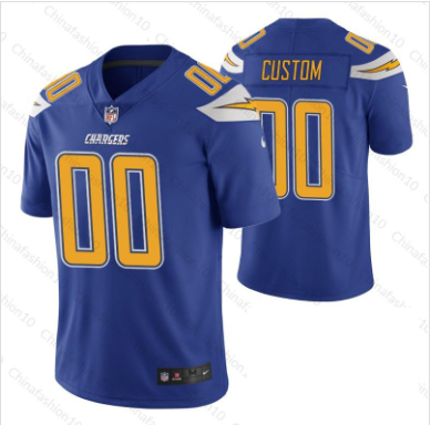 Los Angeles Chargers Customized Men's Home Jersey - Elite