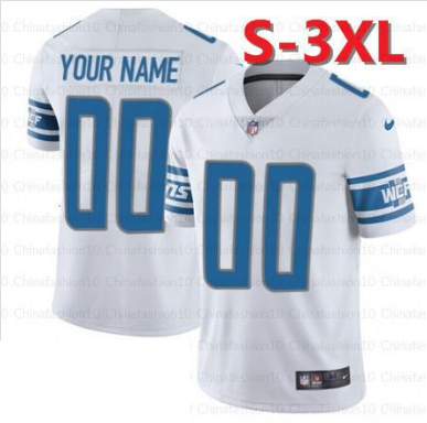Detroit Lions Customized Men's Home Jersey - Elite
