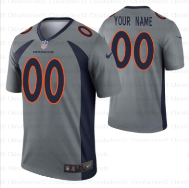 Denver Broncos Customized Men's Alternate Jersey -  Elite